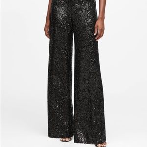 Banana Republic High-Rise Wide Leg Sequin Pant